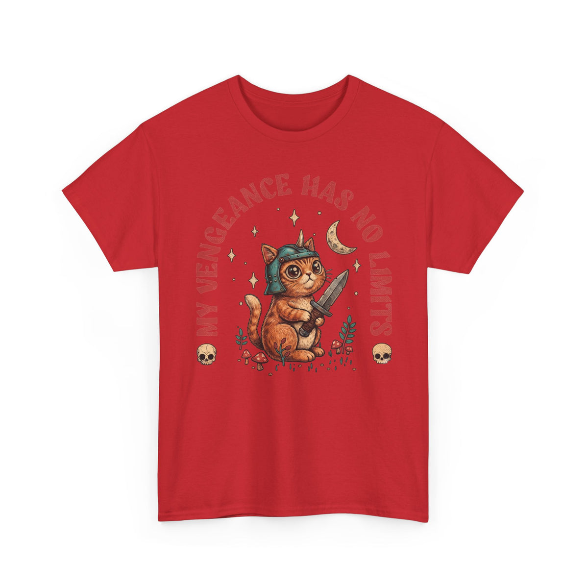 My Vengeance Has No Limits Kitten Shirt — Cute Fantasy Warrior Dagger T-Shirt