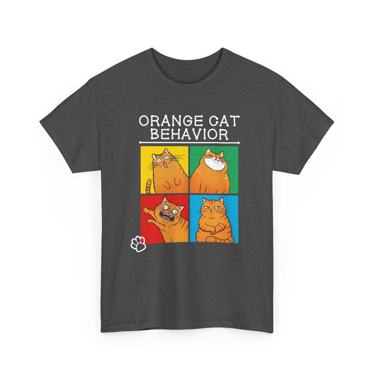 Orange Cat Behavior T-Shirt Funny Cat Lover Tee