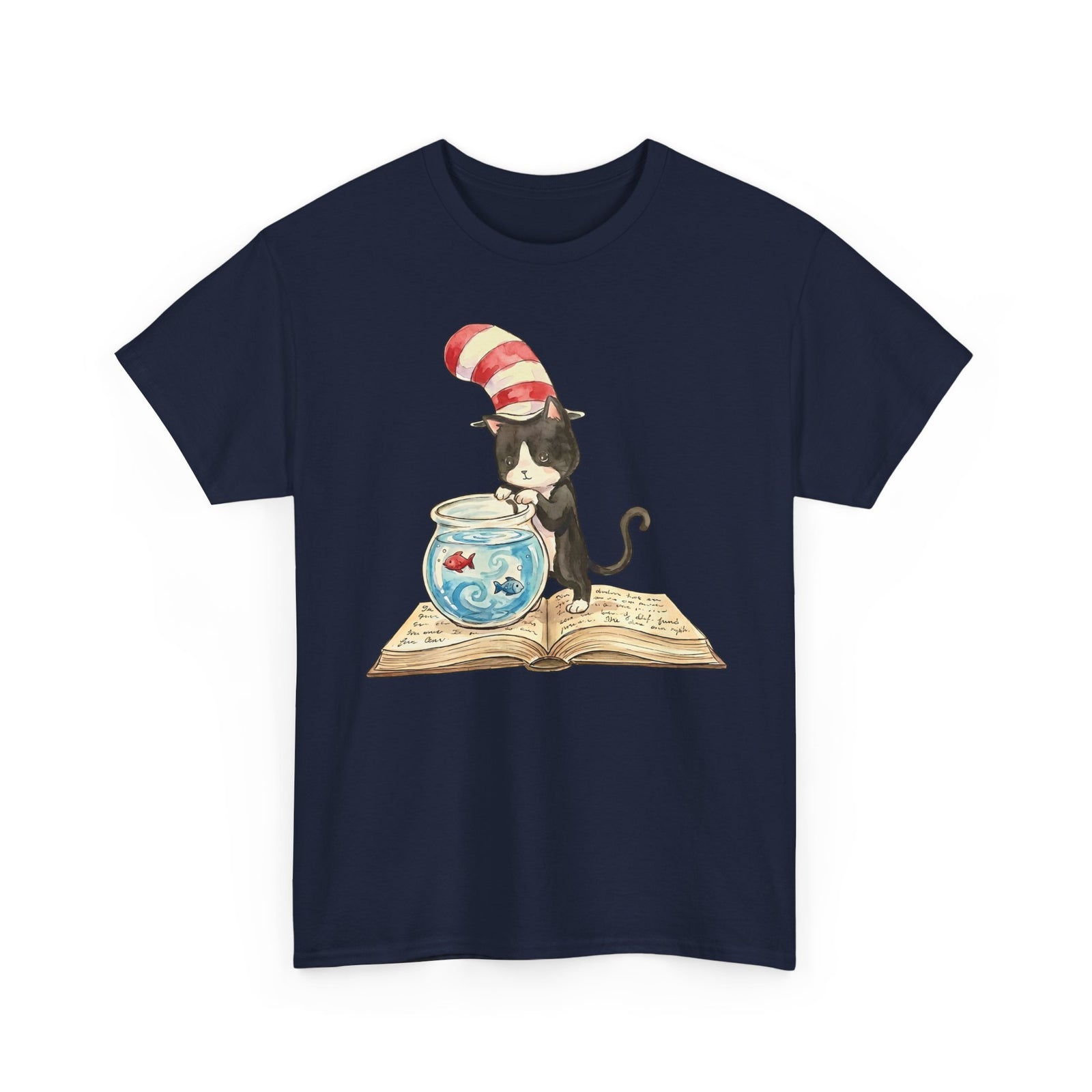 Tuxedo Cat 'Red Fish Blue Fish' T-Shirt