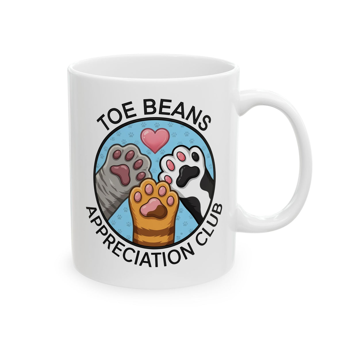 Toe Beans Appreciation Club Cat Lovers Ceramic Mug