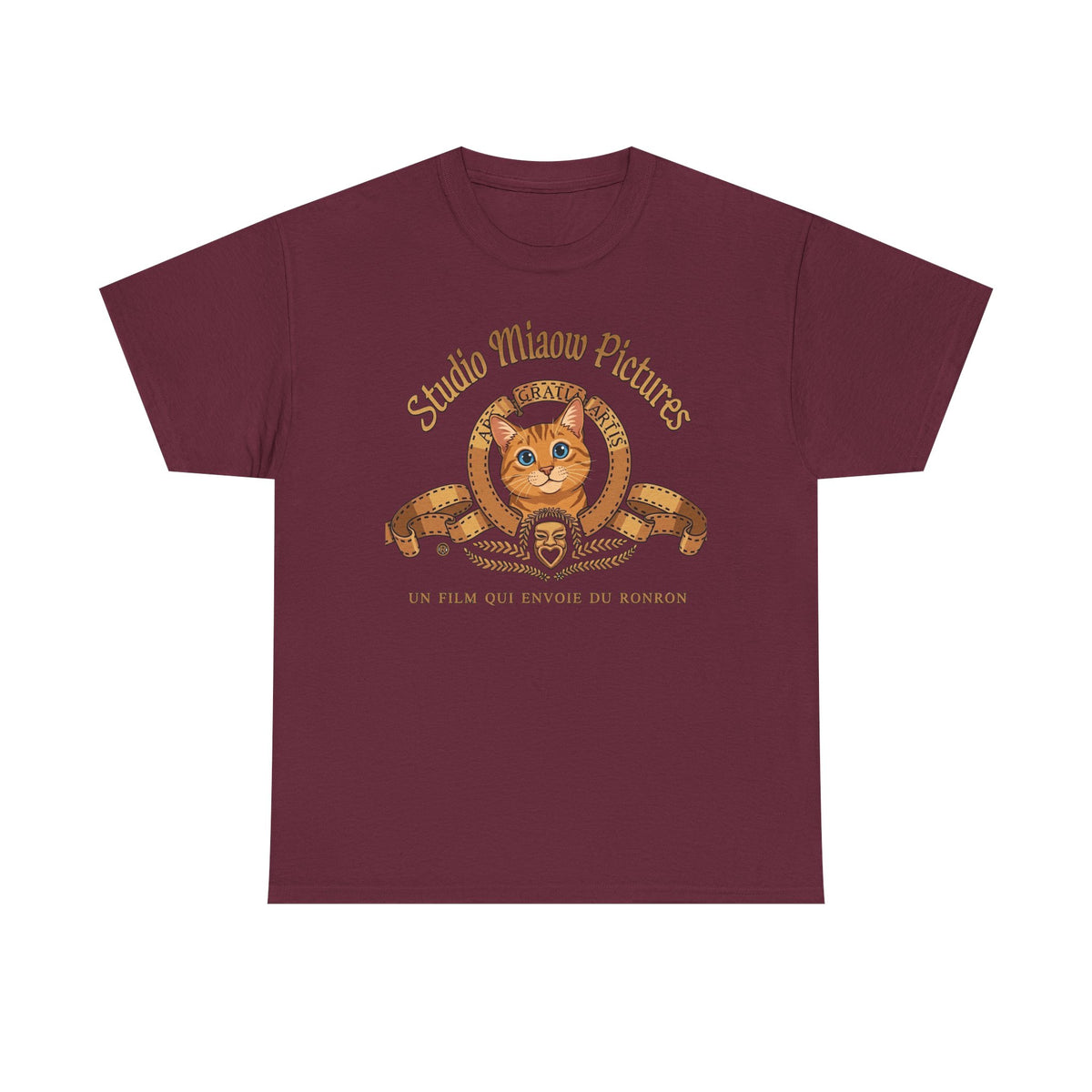 Retro Movie Lion Parody Cat T-Shirt — Studio Miaow Pictures