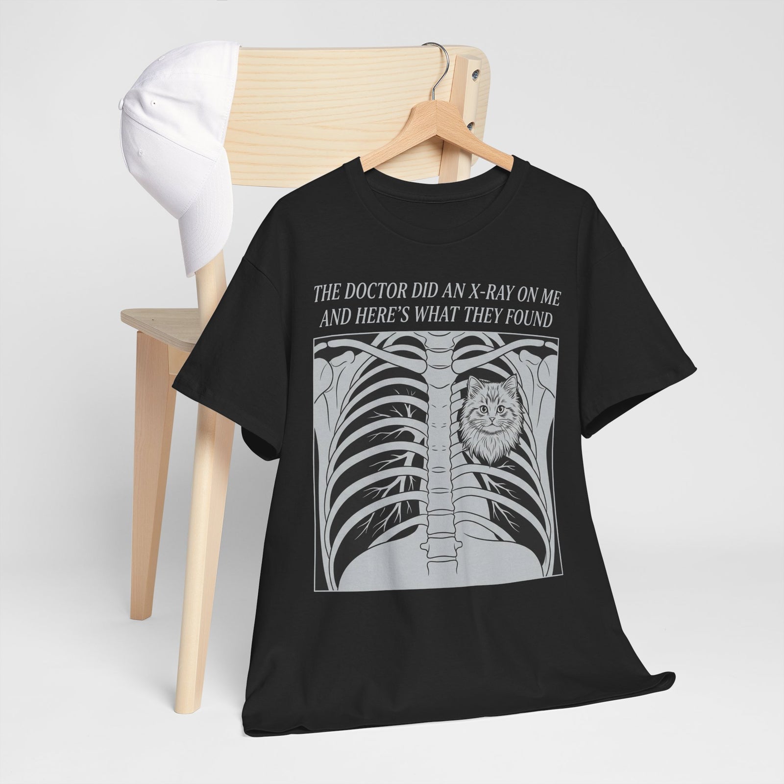 Cat X-Ray Graphic Tee — "The Doctor Did an X-Ray on Me and Here’s What They Found"