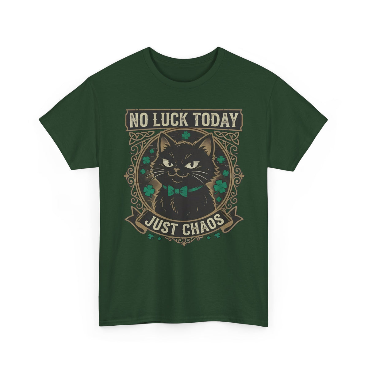 No Luck Today, Just Chaos — Black Cat T-Shirt