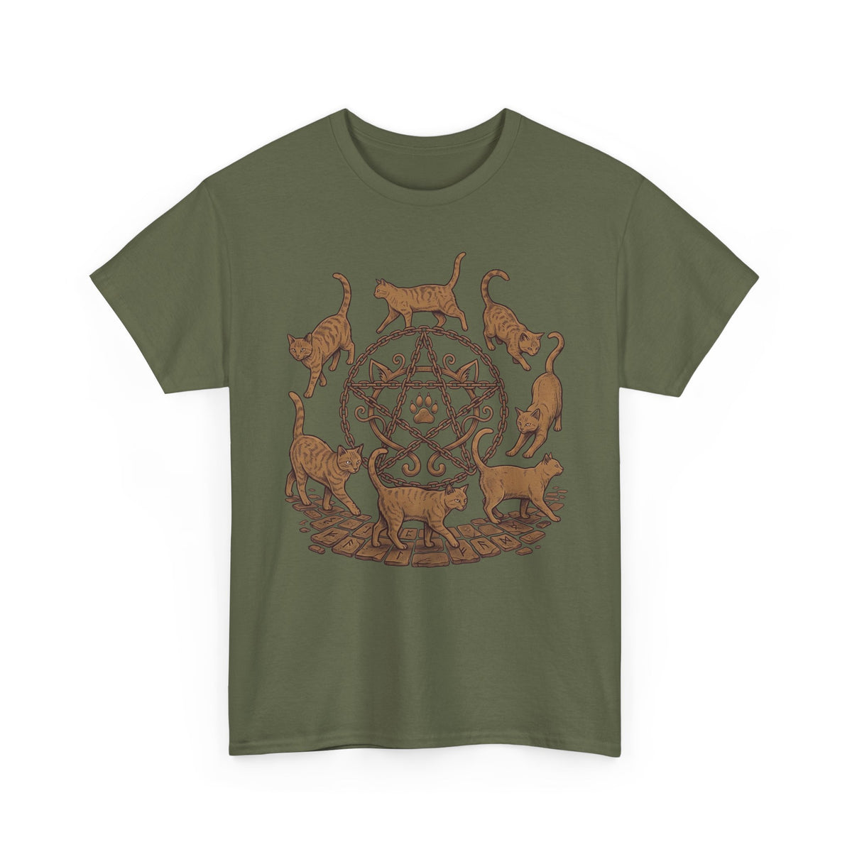Witchy Cat Pentagram Tee