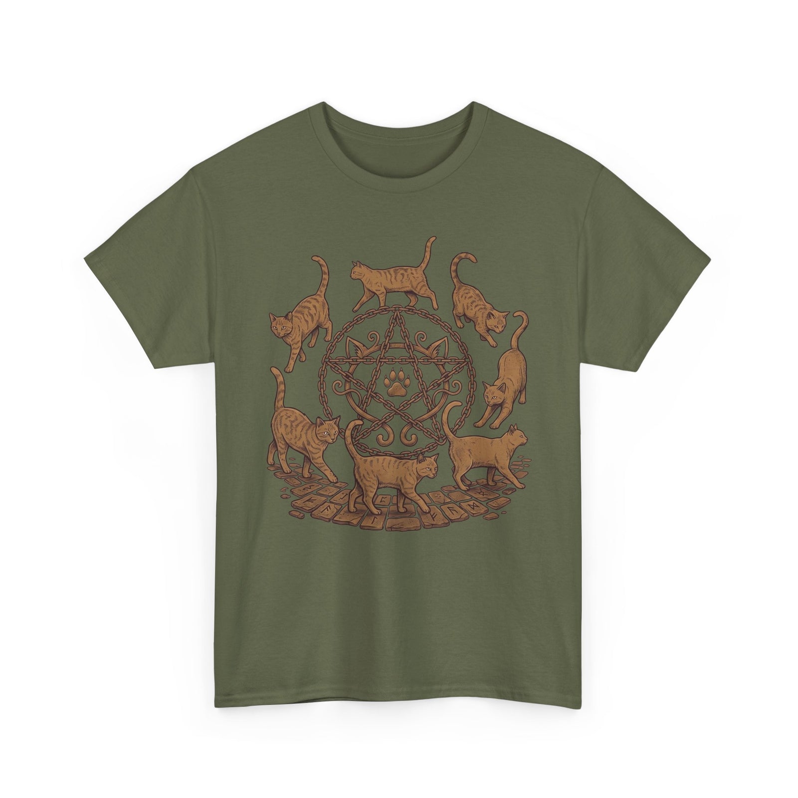 Witchy Cat Pentagram Tee