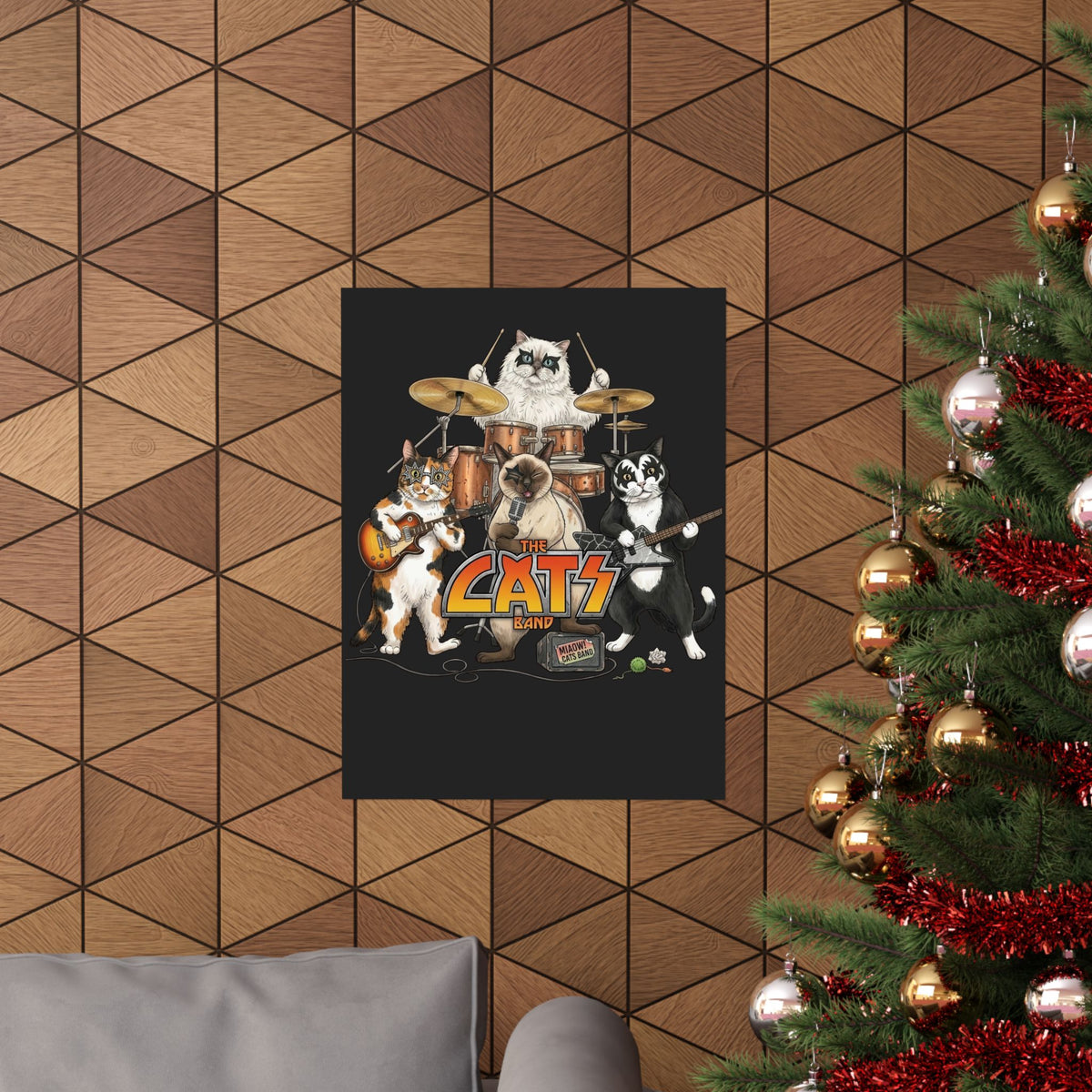 The Cats Band Poster — Retro Cat Band Graphic Poster