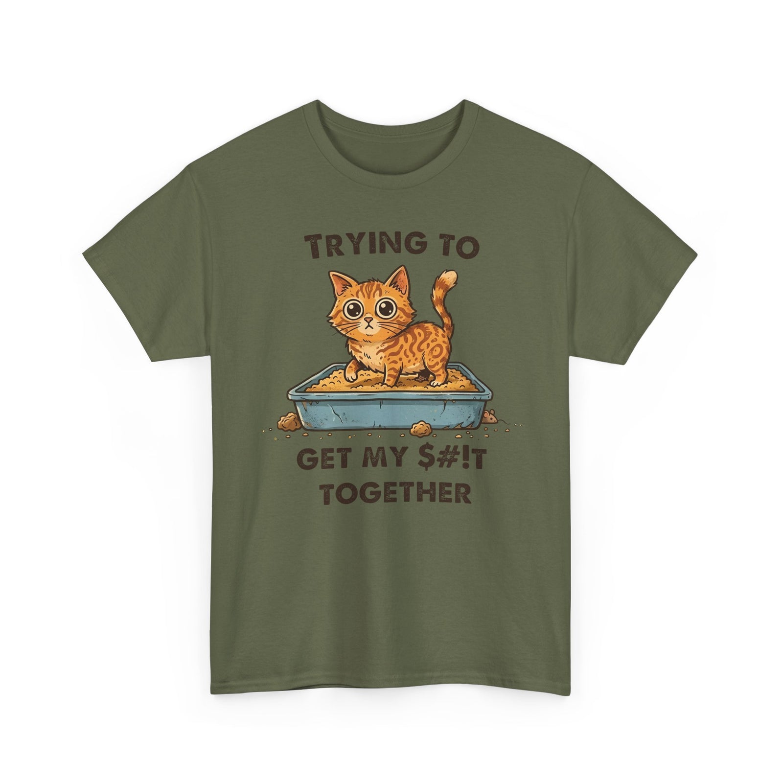 Funny Cat 'Trying To Get My Sh!t Together' T-Shirt