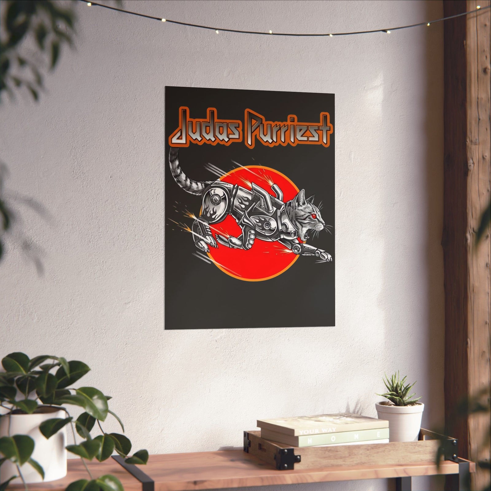 Judas Purriest Cat Graphic Poster