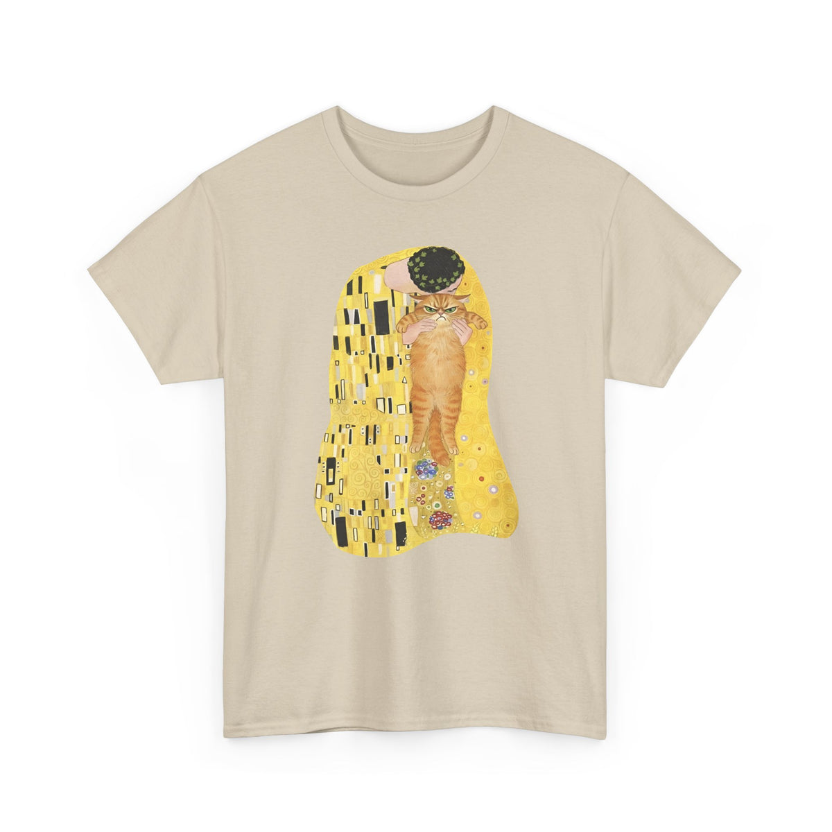 Cat & The Kiss T-Shirt — Romantic Cat Illustration Tee