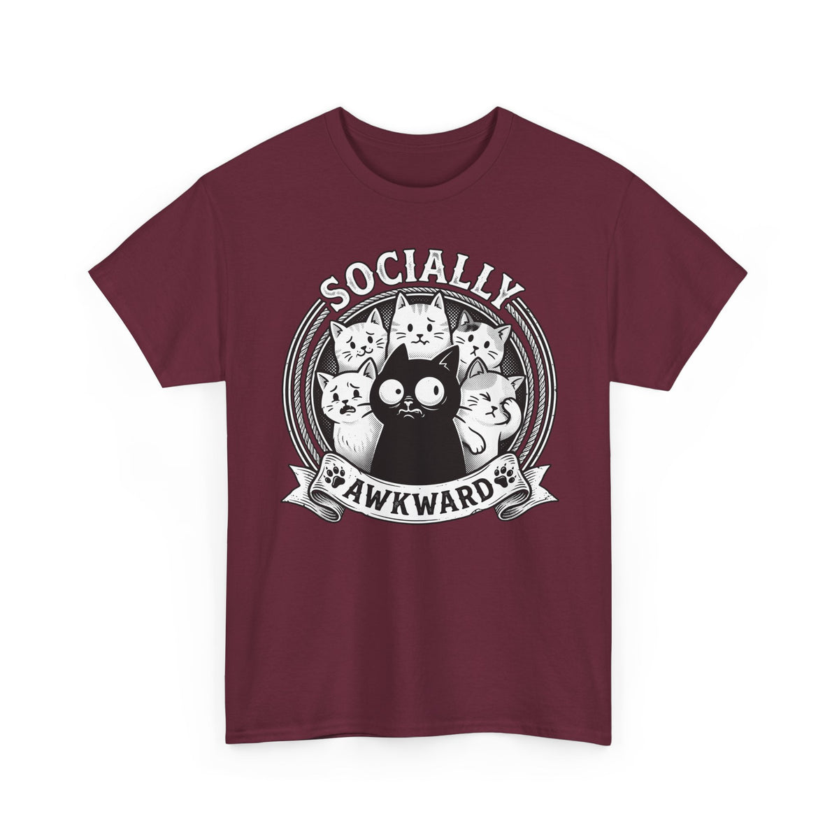 Socially Awkward Black Cat T-Shirt