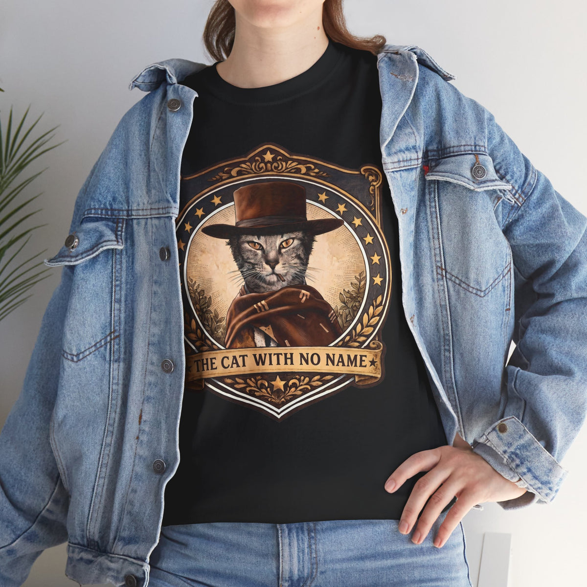 The Cat With No Name T-Shirt — Western Cowboy Cat Parody Tee