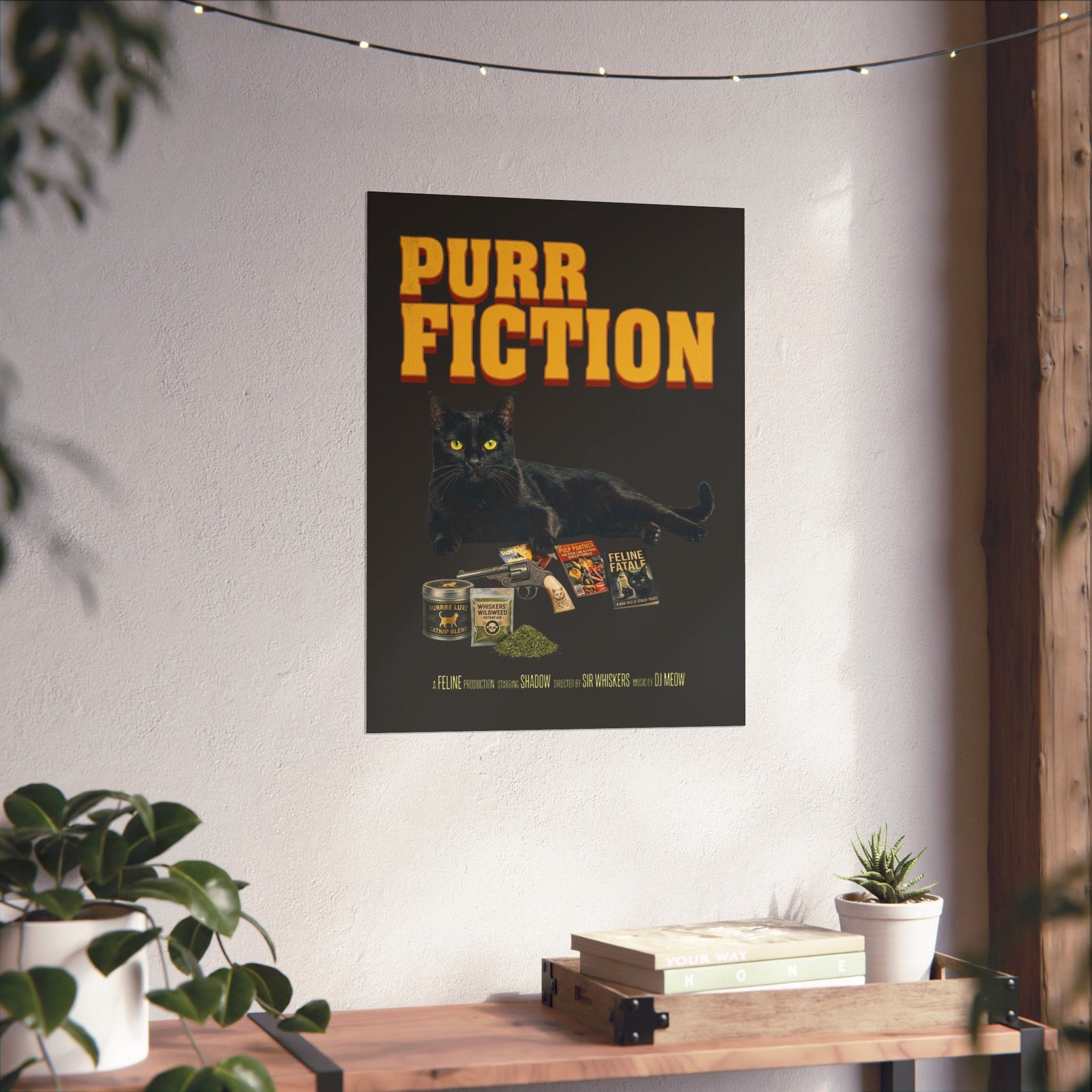 Purr Fiction Cat Parody Poster