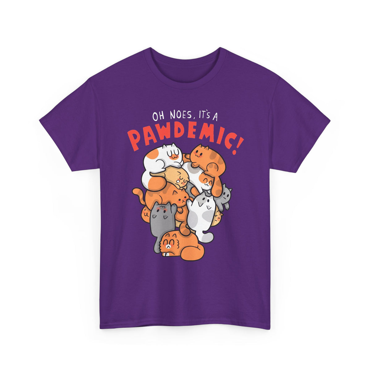 Pawdemic Cat T-Shirt – Cute Cat Pile Graphic Tee