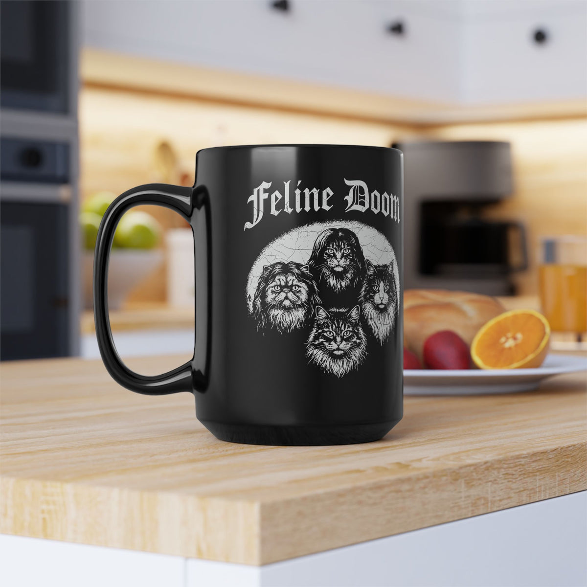 Feline Doom Cat Sabbath Black Mug