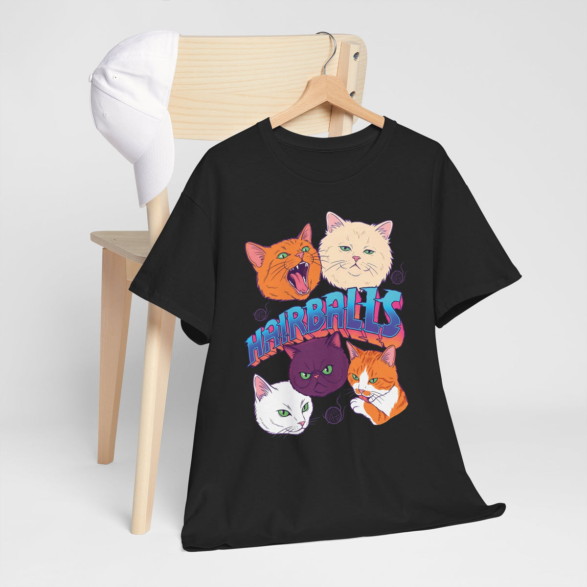 Cats Hairballs T-Shirt — Funny Cat Lover Tee