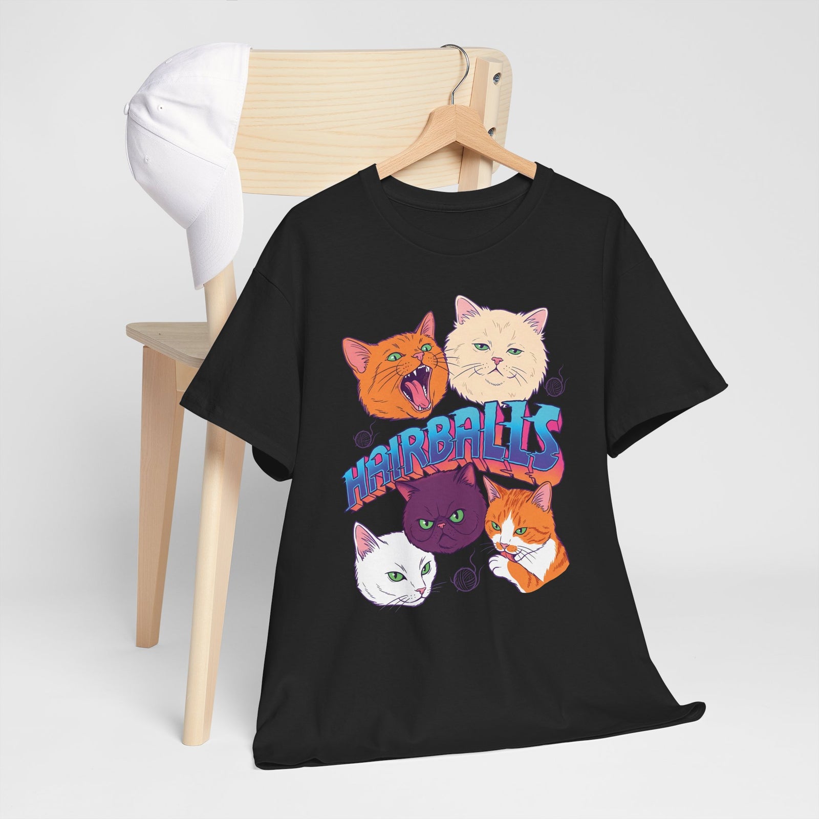 Cats Hairballs T-Shirt — Funny Cat Lover Tee