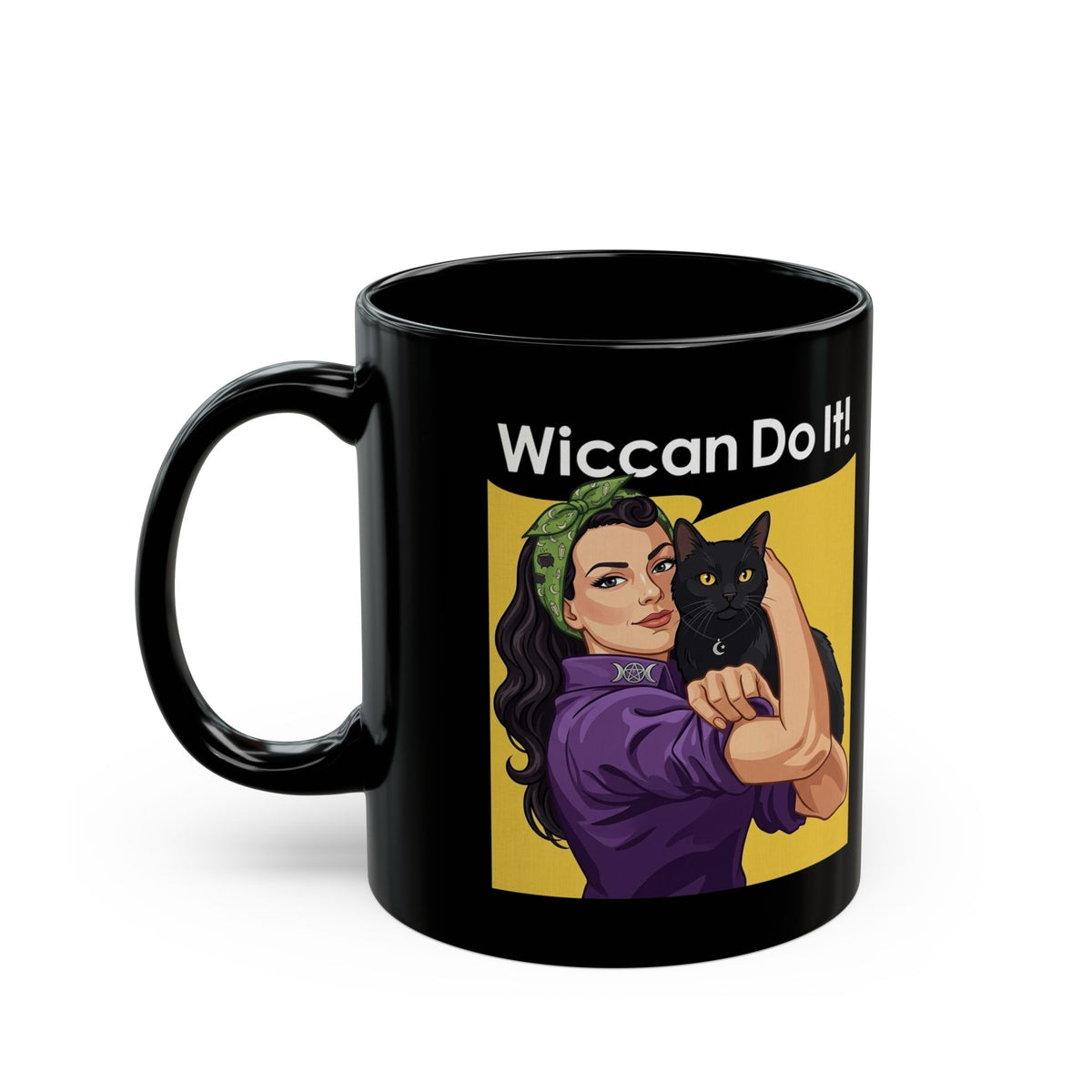 Black Cat "Wiccan Do It" Black Mug — Witchy Wicca Magic Mug