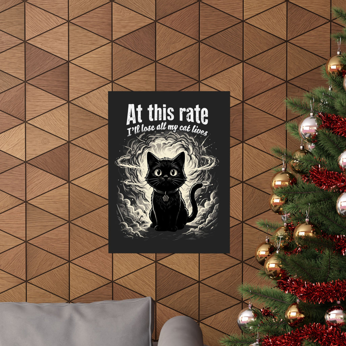 Apocalypse Cat Poster Post-Apocalyptic Cat Graphic Poster