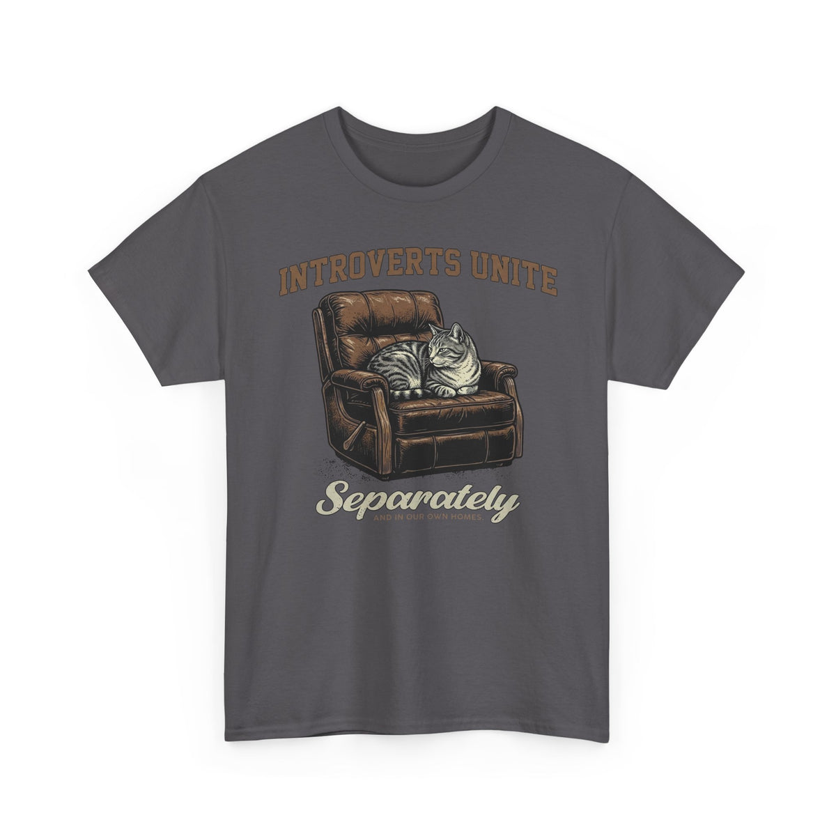 Introverts Unite Cat T-Shirt — Funny Cat Graphic Tee for Introverts
