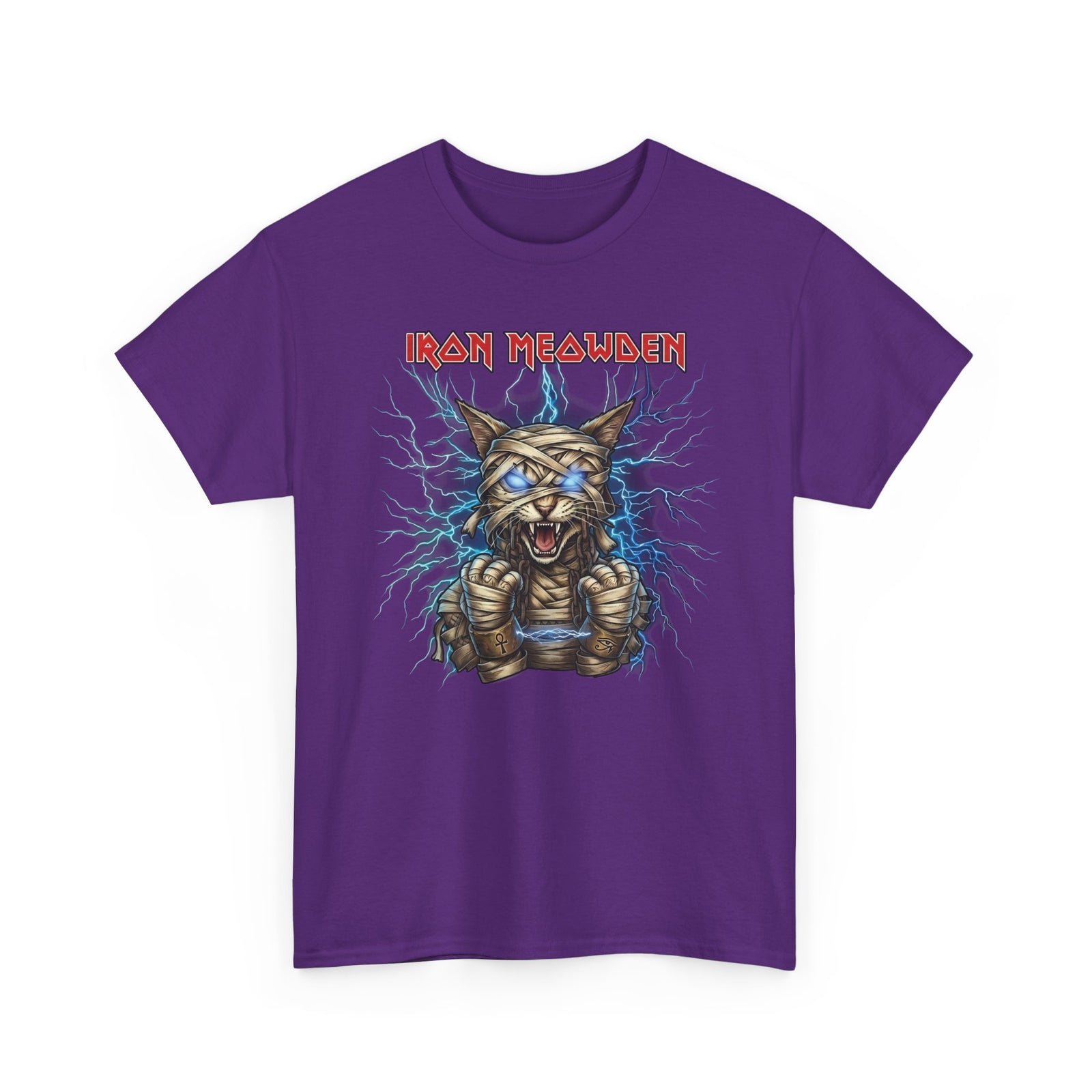 Iron Meowden Cat T-Shirt — Heavy Metal Kitty Graphic Tee
