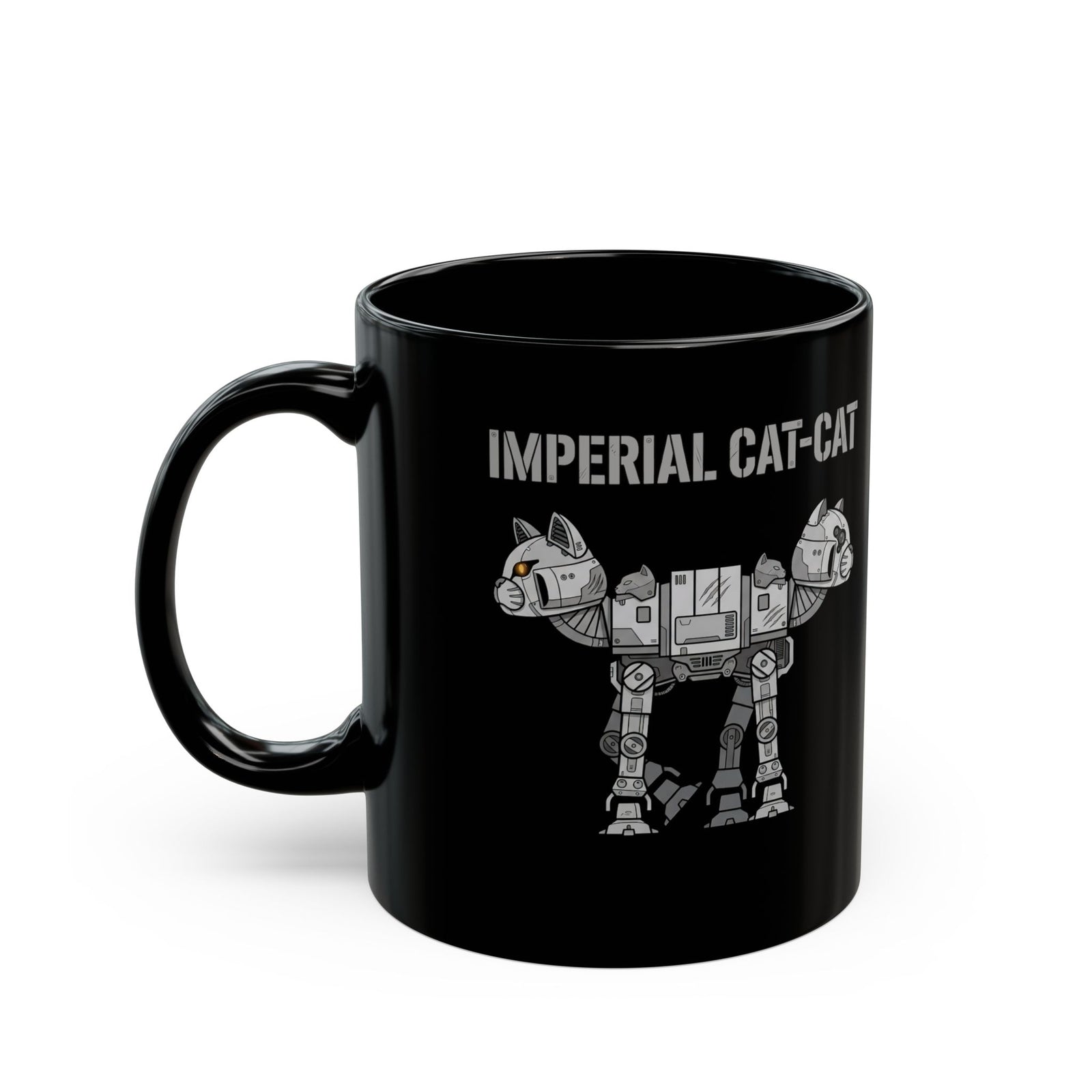 Imperial Cat-Cat Black Mug — Regal Cat Graphic Mug