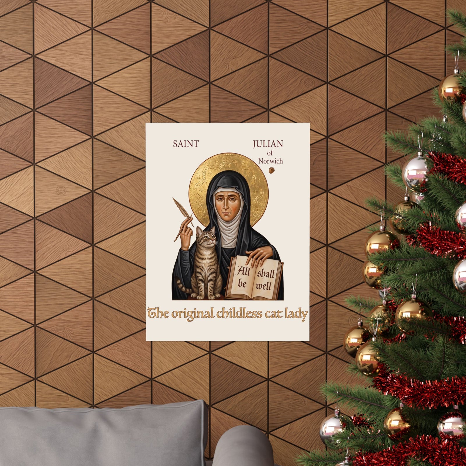 Saint Julian of Norwich Cat Lady Poster — The Original Childless Cat Lady