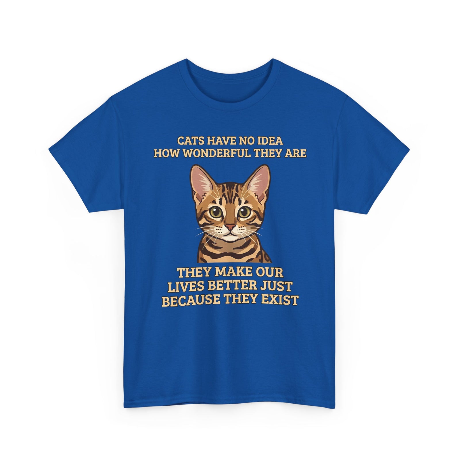 Whimsical "Cats Have No Idea How Wonderful They Are" Cat T-Shirt
