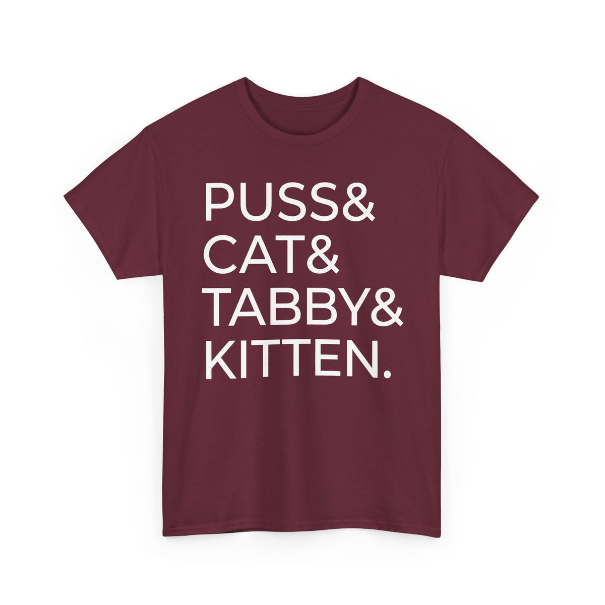 Puss and Kitten Cat Tee — Cute Tabby Cat Graphic T-Shirt