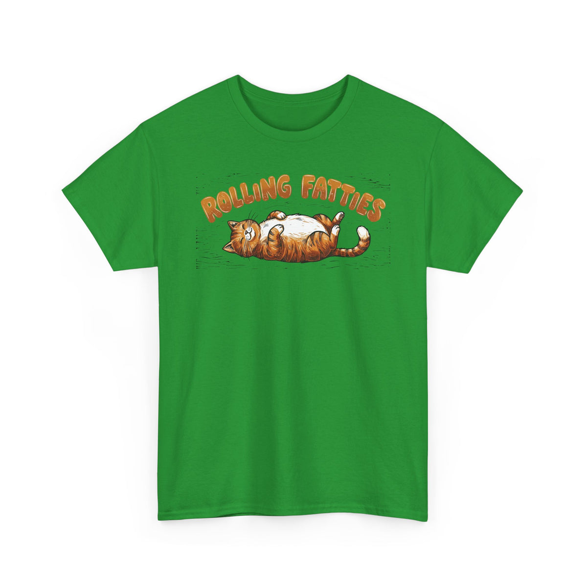 Rolling Fatties Cat T-Shirt — Cute Cartoon Cat Graphic Tee