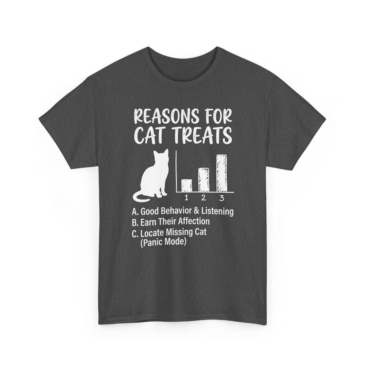 Reasons For Cat Treats T-Shirt — Cute Cat Lover Tee