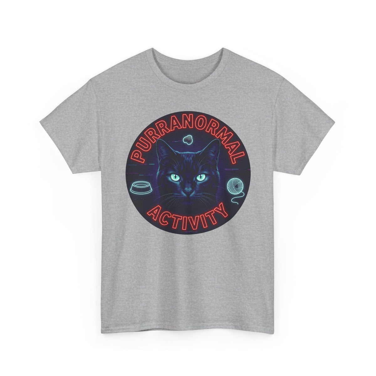 Purranormal Activity Cat T-Shirt — Neon Psychic Cat Tee