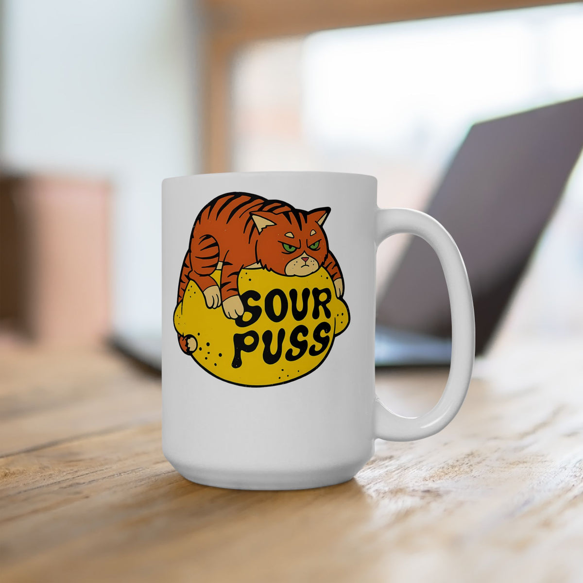 Sour Puss Cat Ceramic Mug