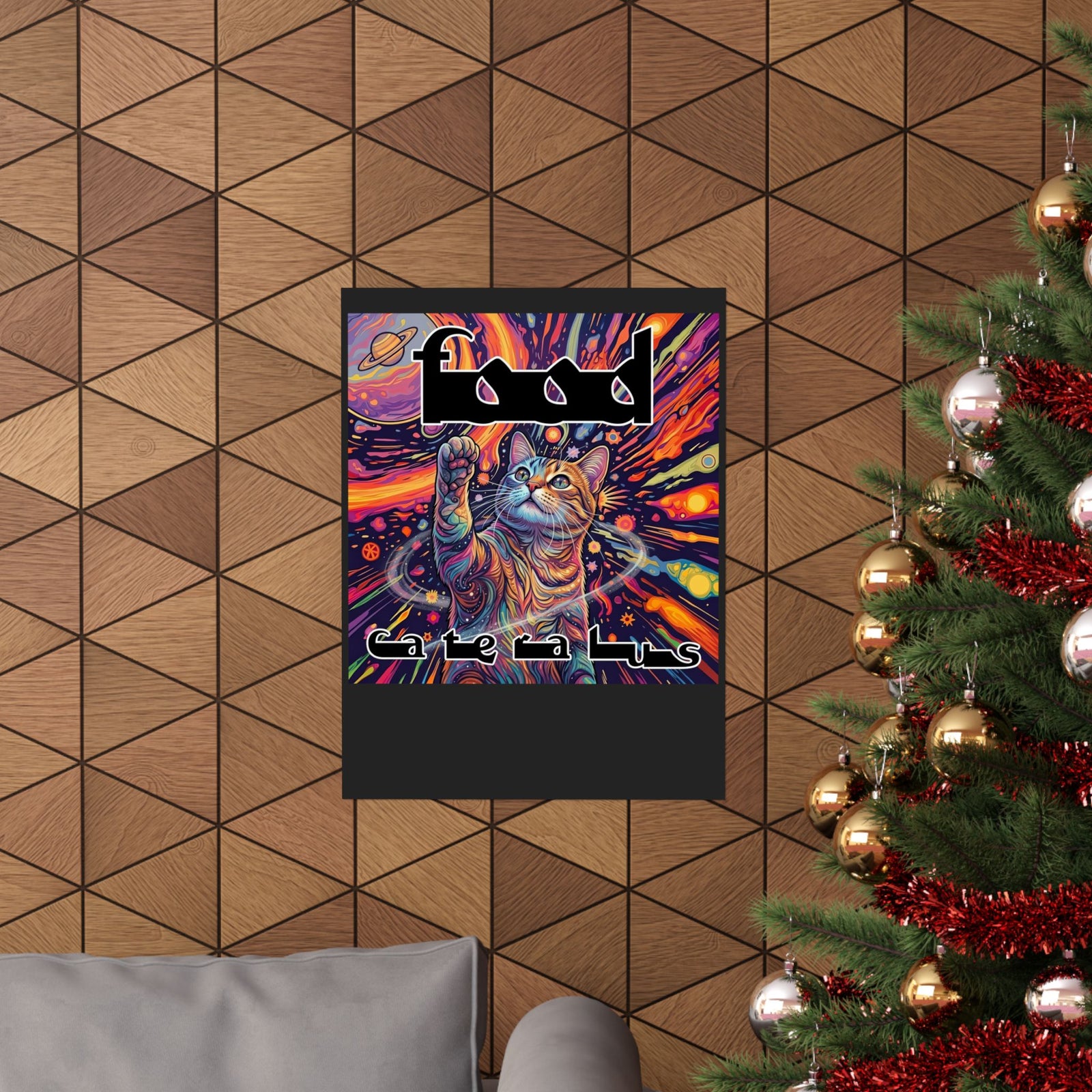 Funny Progressive Metal Cat Poster — Progressive Metal Band Cat Graphic Poster