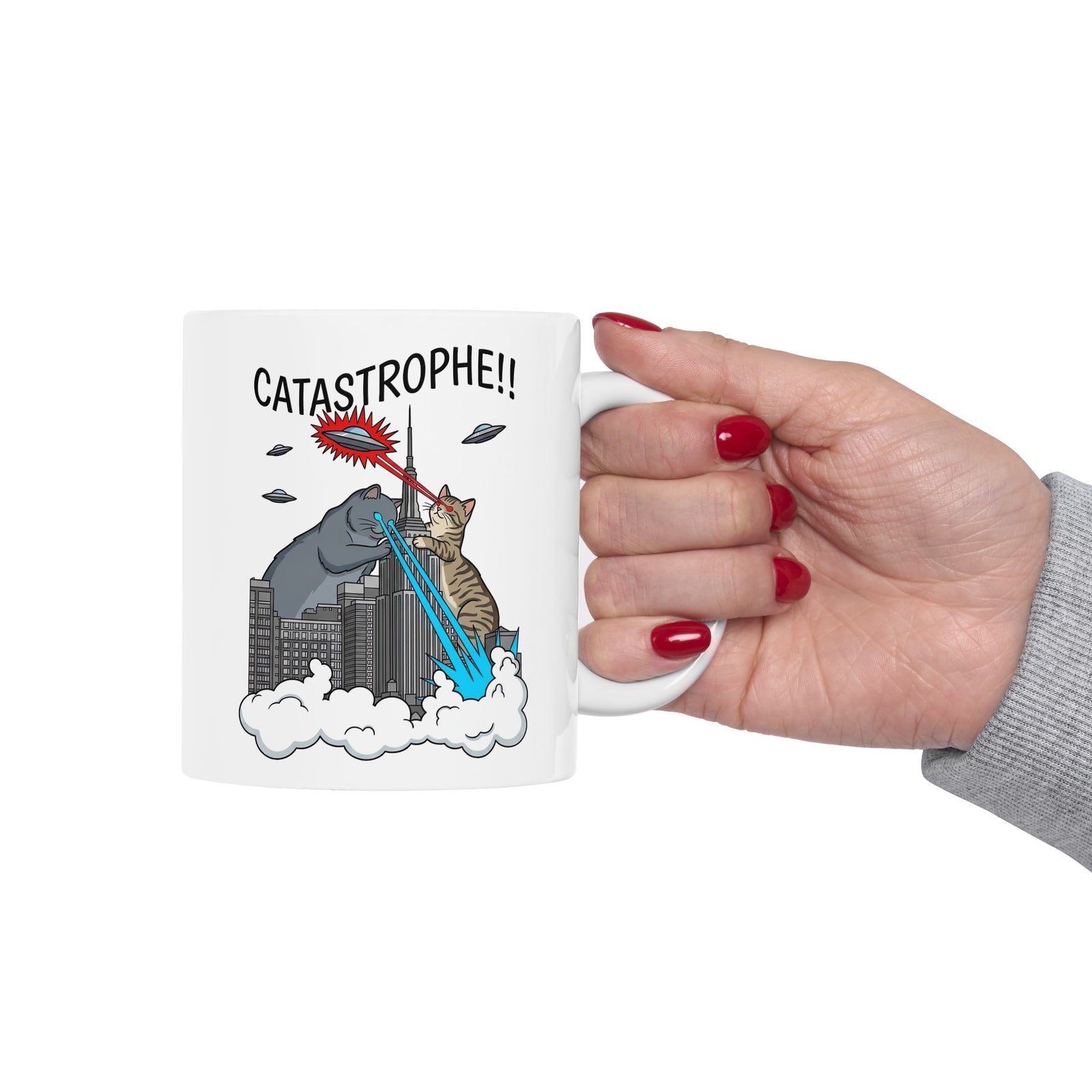 Catastrophe Cat Ceramic Mug