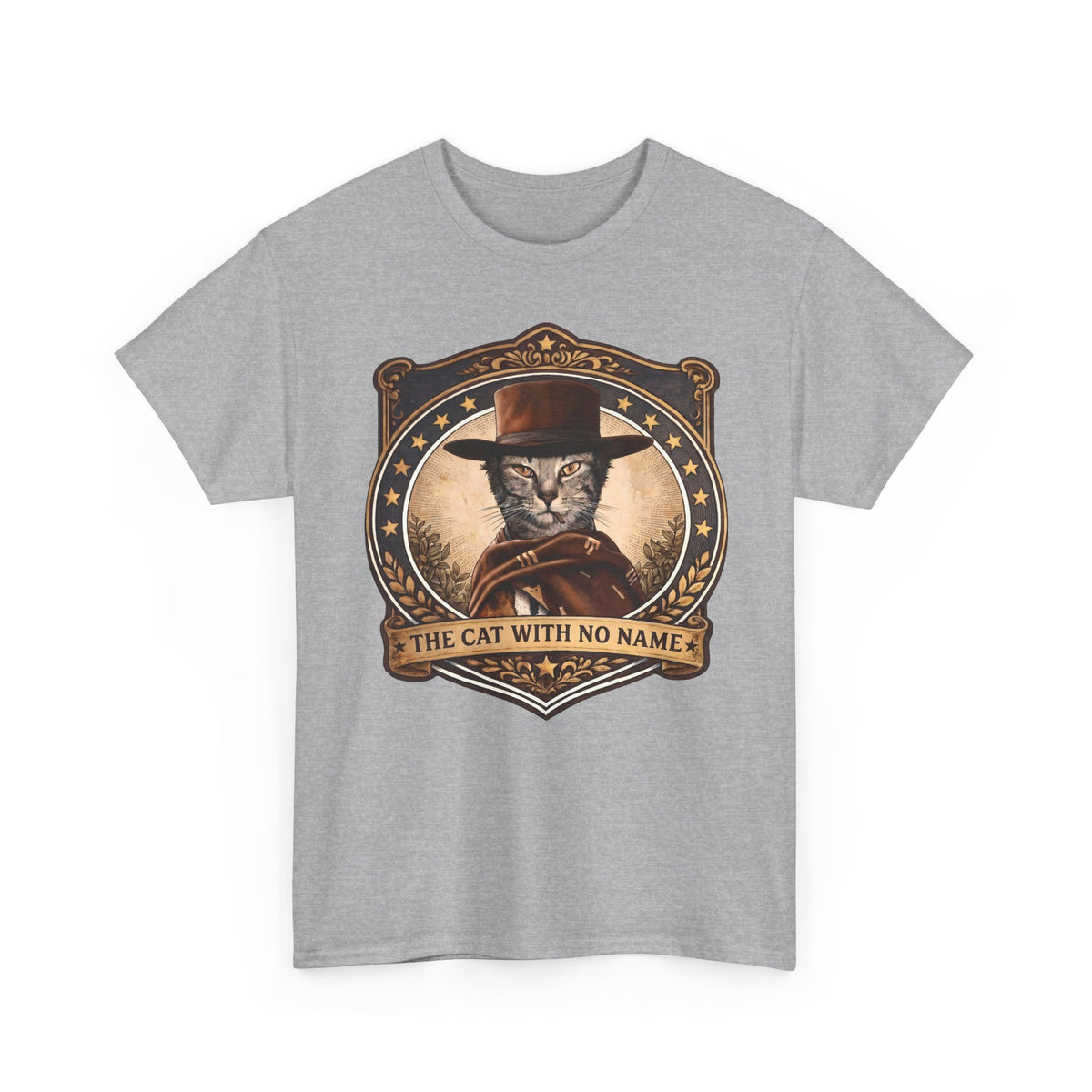 The Cat With No Name T-Shirt — Western Cowboy Cat Parody Tee