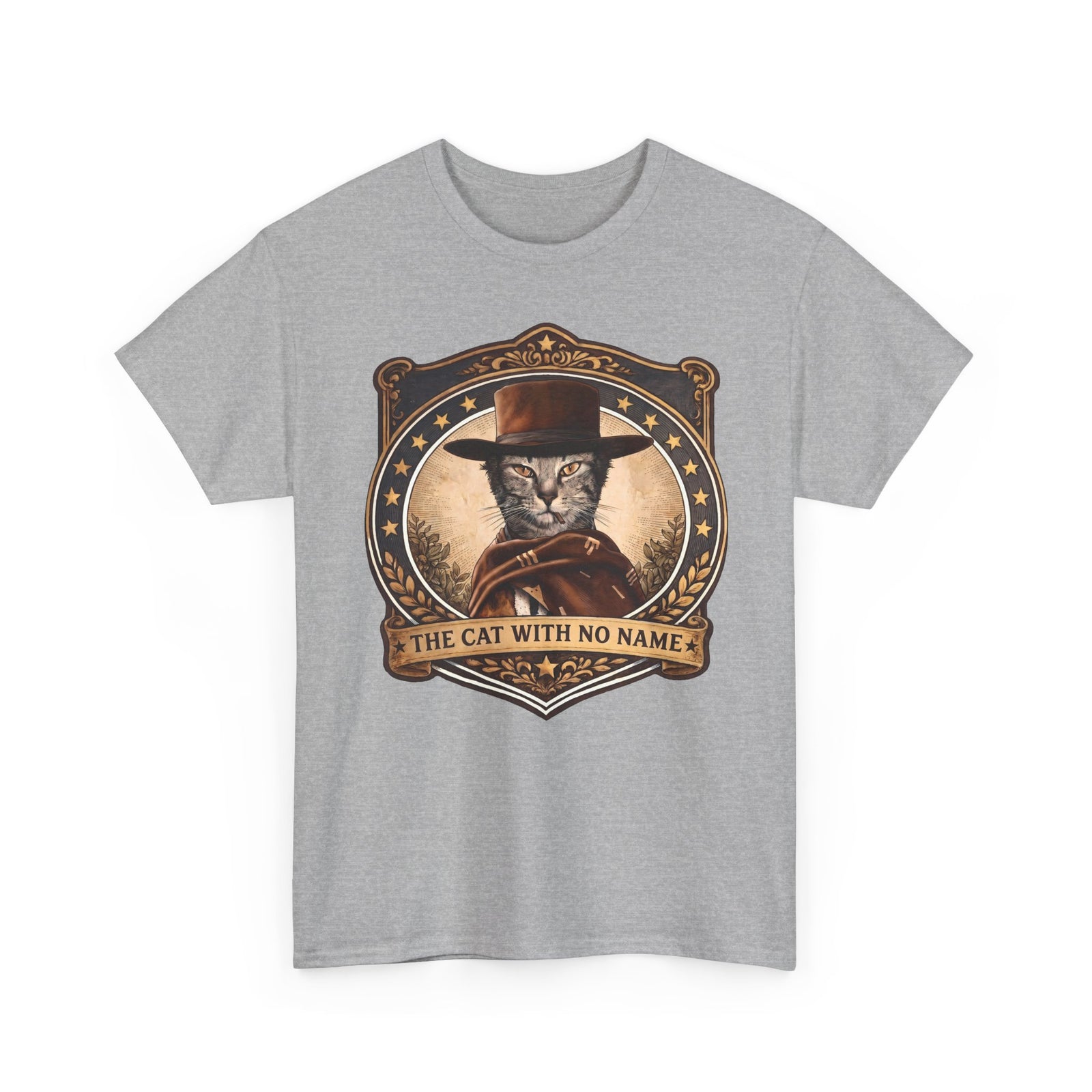 The Cat With No Name T-Shirt — Western Cowboy Cat Parody Tee