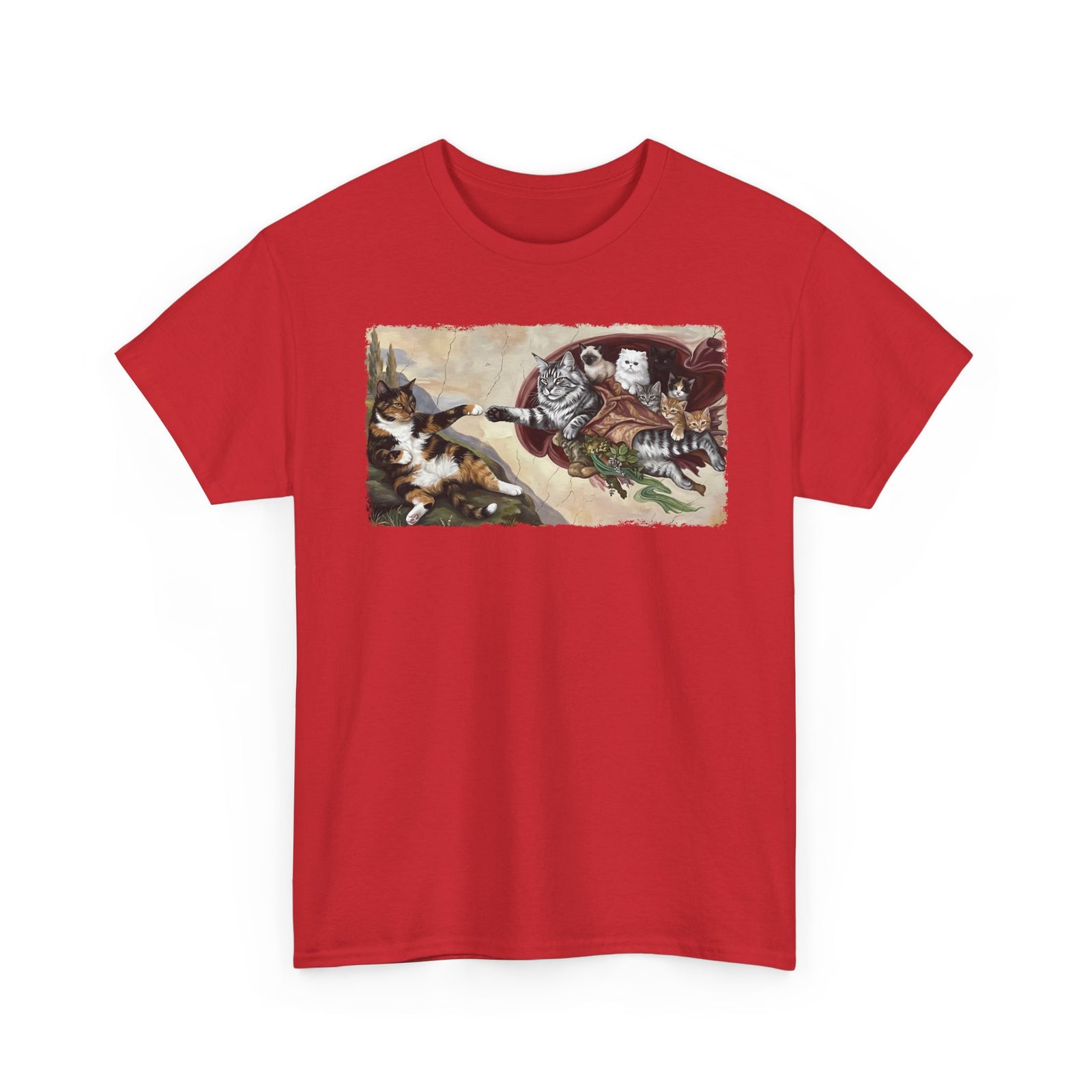 The Creation of Adam Cats T-Shirt