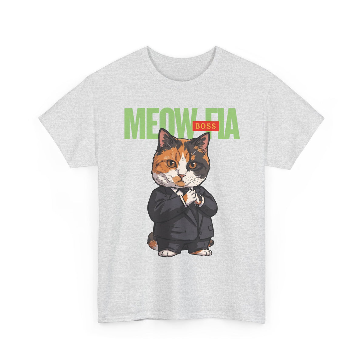 Meow-Fia Boss Mafia Calico Cat T-Shirt — Funny Mob Boss Feline Tee