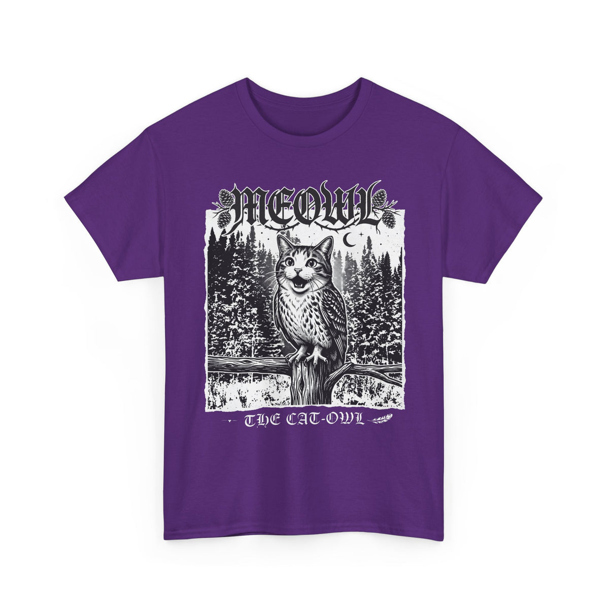Funny "Meowl the Cat Owl" T‑Shirt