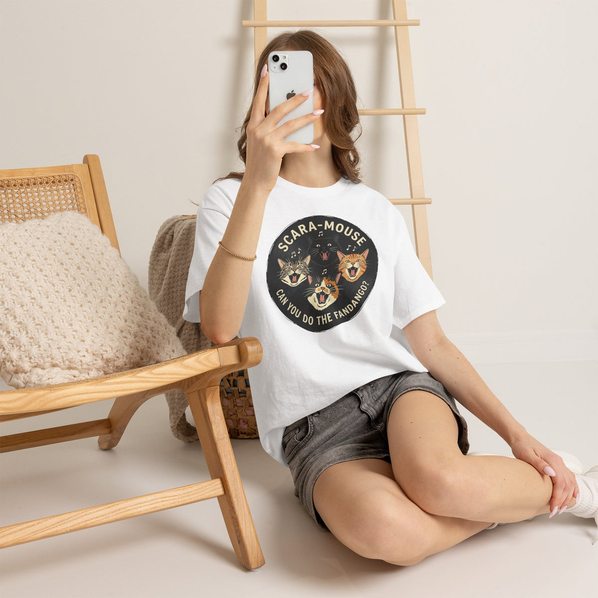 Scaramouse Cat Band Tee “Scara-Mouse: Can You Do the Fandango?” Vintage Rock Cat T-Shirt