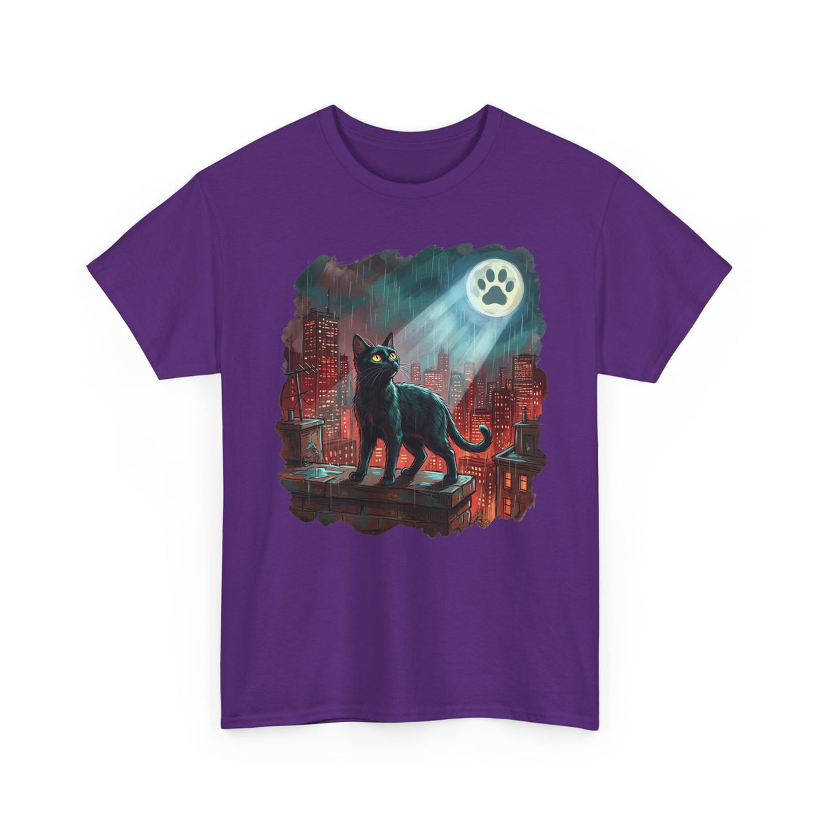 Black Cat Hero T-Shirt — Noir City Rescue Paw Signal Tee