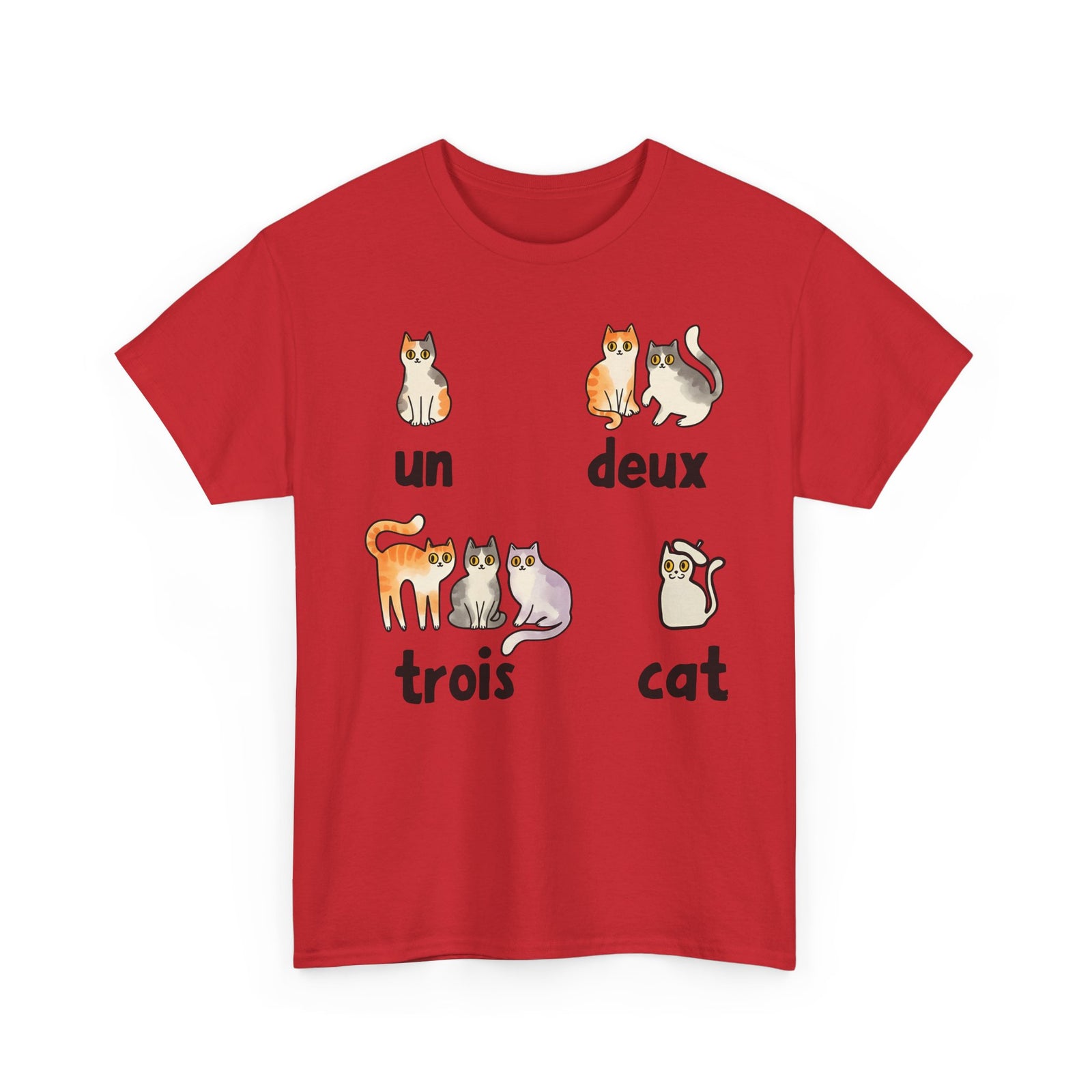 Un Deux Trois Cat T-Shirt — Cute French Cat Graphic Tee