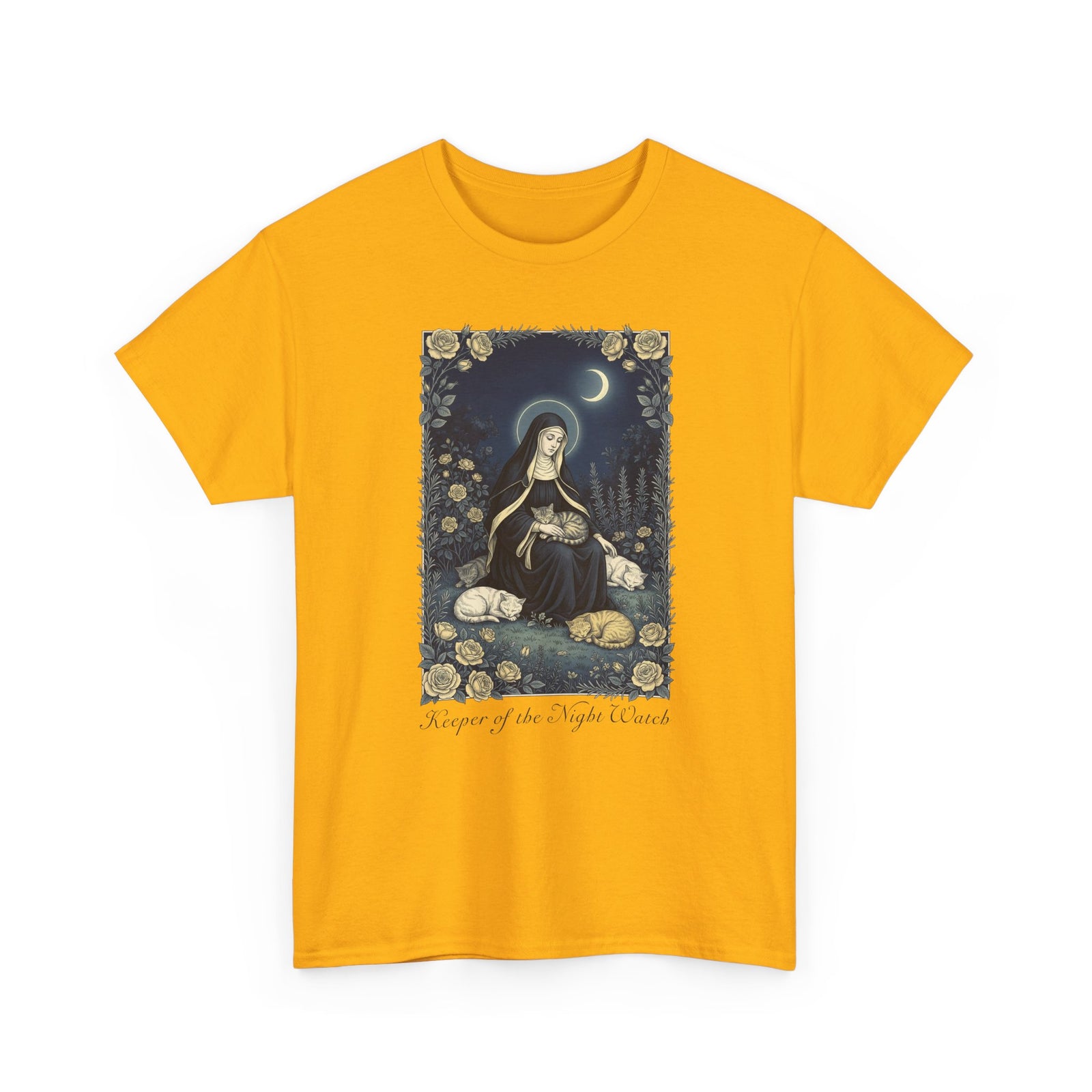 Keeper of the Night Watch Gertrude of Nivelles Cats T-Shirt