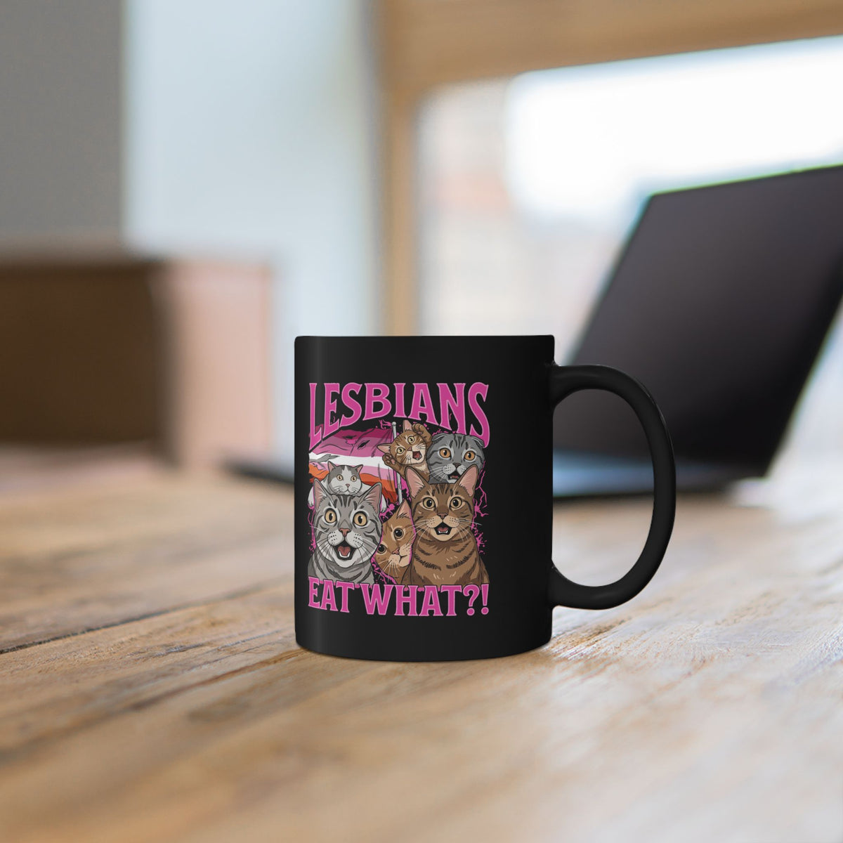 Funny Cat Pride Black Mug