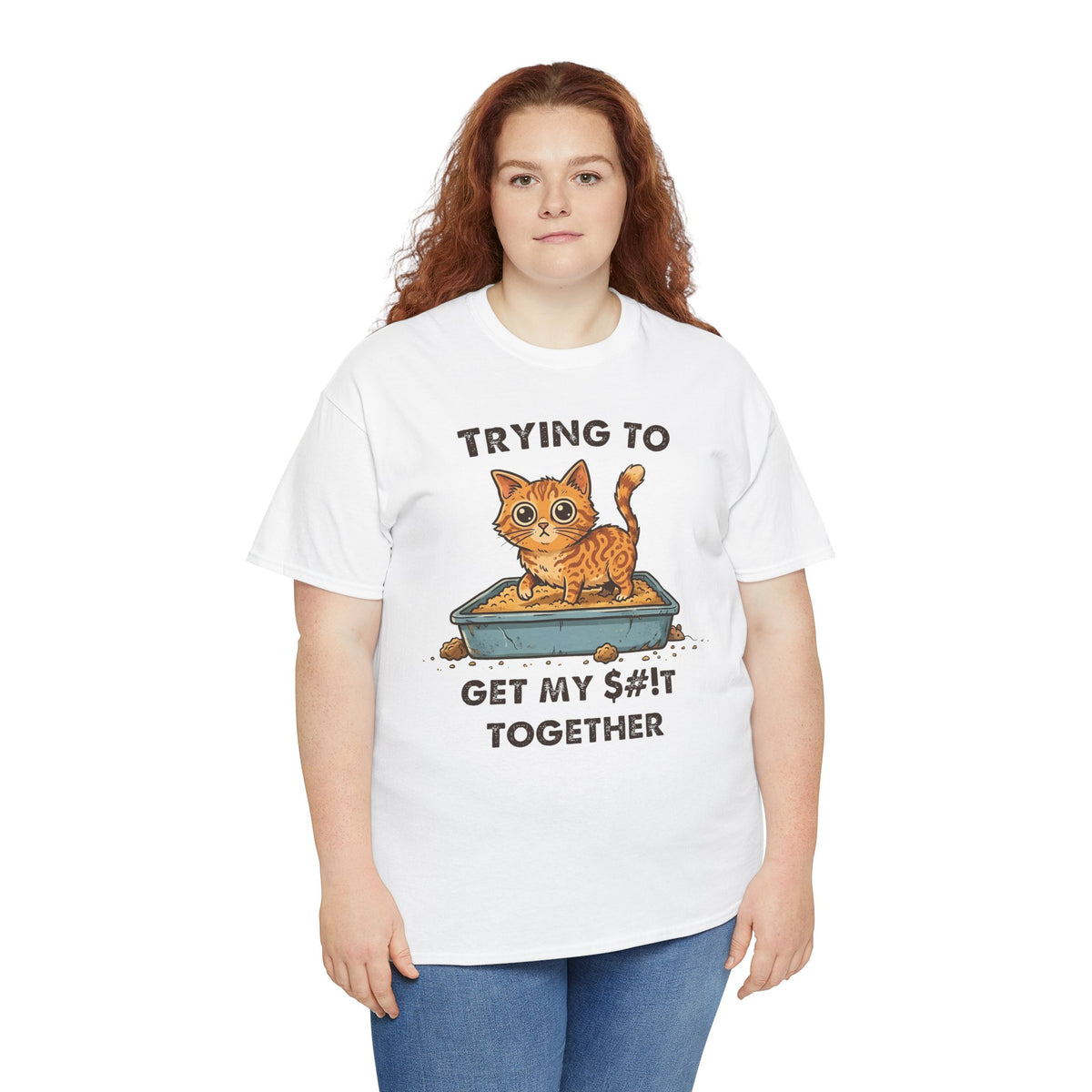 Funny Cat 'Trying To Get My Sh!t Together' T-Shirt