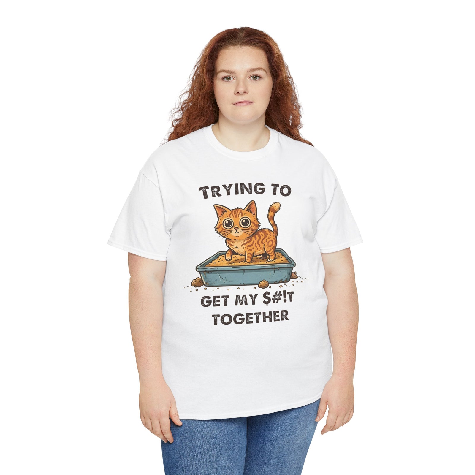 Funny Cat 'Trying To Get My Sh!t Together' T-Shirt