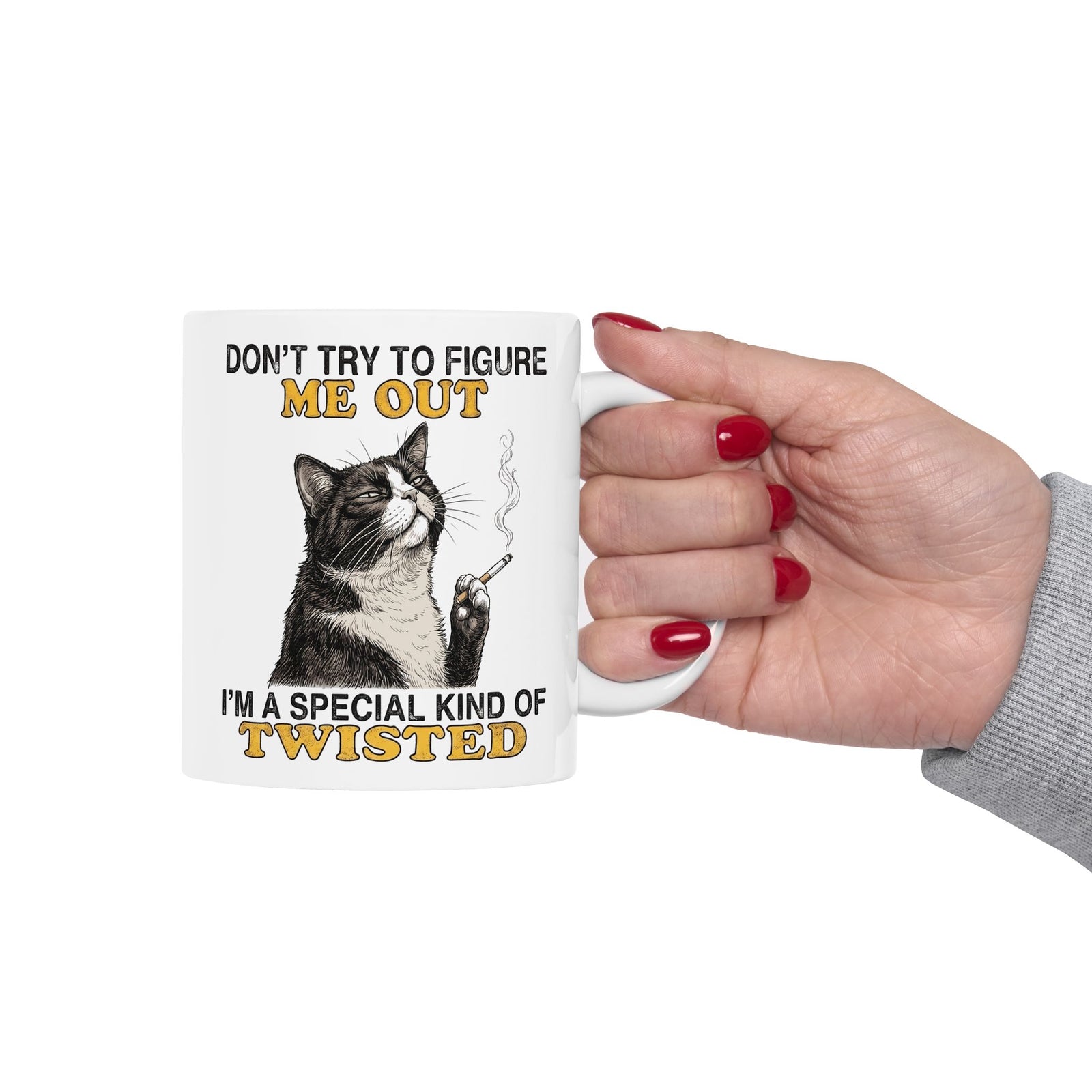 Grumpy Cat Mug "I’m a Special Kind of Twisted" Funny Sarcastic Cat Mug for Cat Lovers