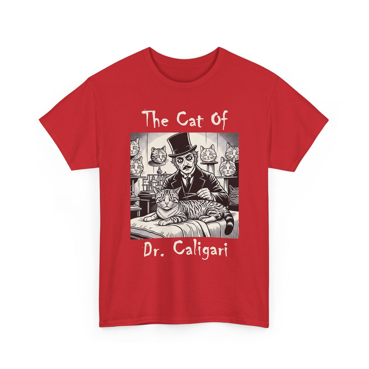 The Cat of Dr. Caligari T-Shirt — Gothic Vintage Horror Cat Tee