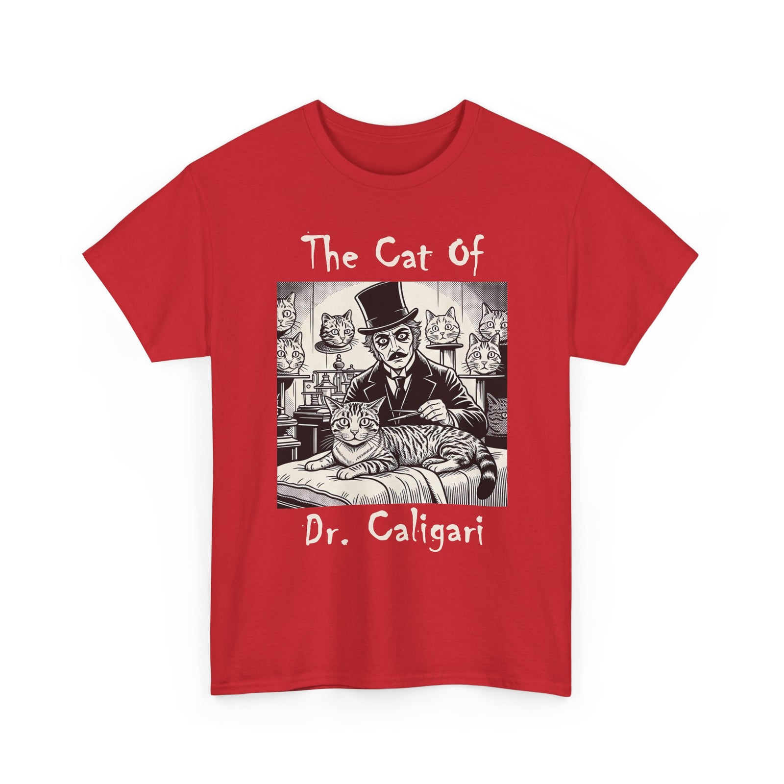 The Cat of Dr. Caligari T-Shirt — Gothic Vintage Horror Cat Tee