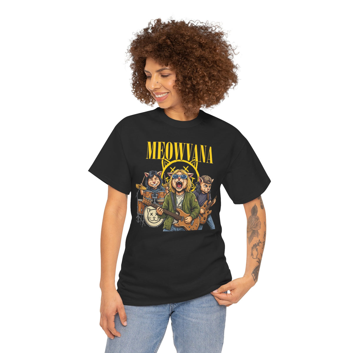 Meownirvana Cat Rock Band Tee